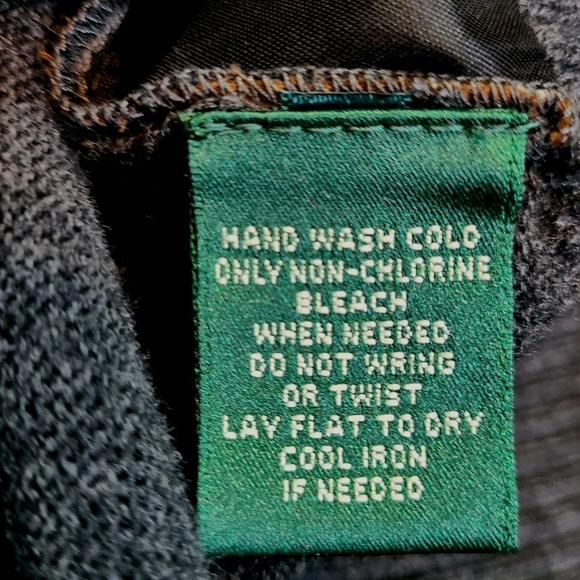 Lauren Ralph Lauren Cotton Cashmere Printed Bridle & Horsebit Cardigan Sz Medium - Picture 10 of 10